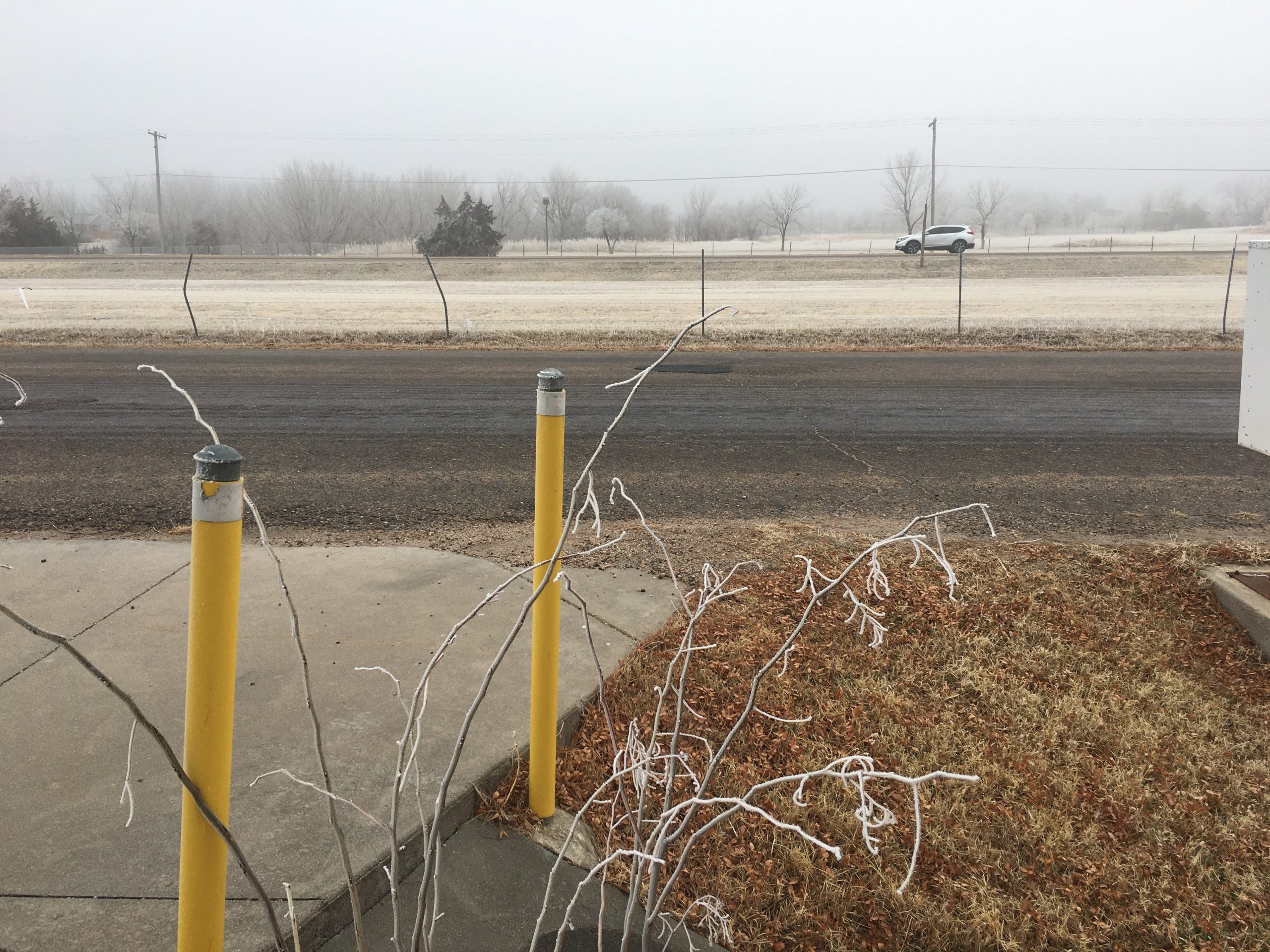 Dense fog has settled into southwest Kansas. (Journal photo by Dave Bergmeier.)