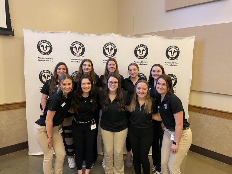 The Nebraska dairy ambassador team enjoys taking the story of the dairy industry to different audiences. One of those ambassadors is Jenna Albers. (Courtesy photo.)