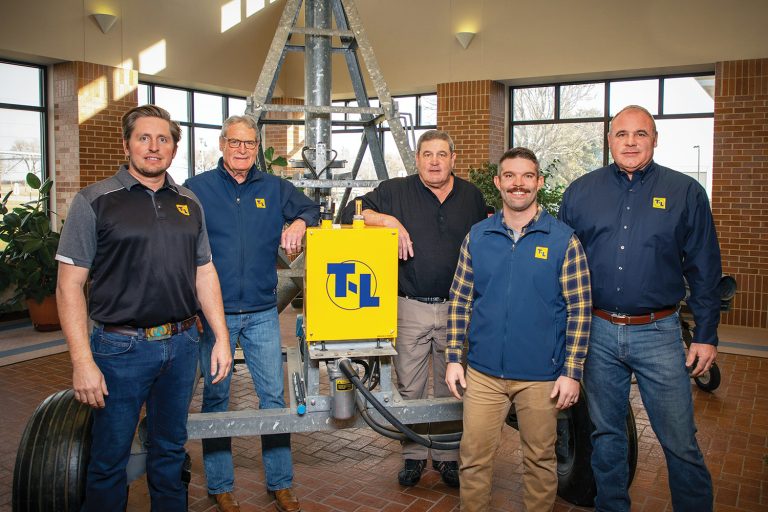 Thom family members at T-L from left to right: Chase Crawford, Dave Thom, Jim Thom, John Thom, and Chris Thom. (Courtesy photo.)