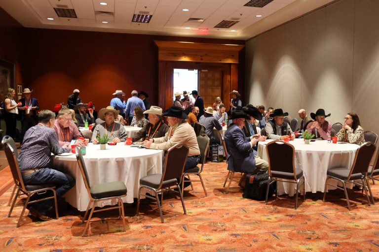 More than 50 attendees gathered to learn about Sustainable Beef’s grid at an RAAA-hosted reception following the NCBA Trade Show in San Antonio. (Courtesy photo.)