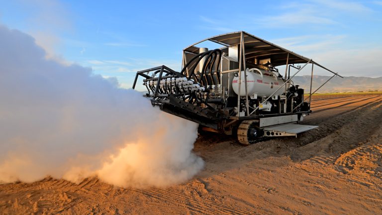 Propane powered soil steamer. (Photo courtesy of Propane Education and Research Council.)