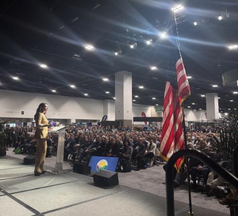 Secretary of Agriculture Brooke Rollins spoke to attendees at Commodity Classic. (Photos courtesy of the U.S. Department of Agriculture.)