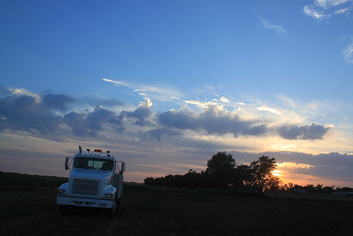 Heading back to the trailer for the night. Darn Mother Nature and her need to rain during harvest time.