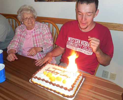 Grandma and Brandon on his 22nd