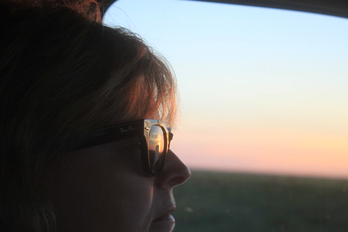 Mom looking cool in her Ray Bans.