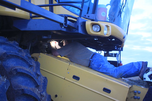 "Being a mechanic is a workout", said by Brandon.