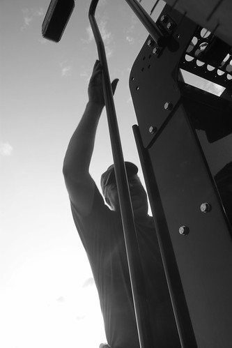 Dad, climbing on up.