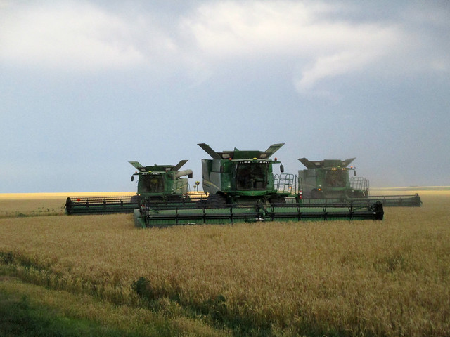The combine operaters cut into a new field and enter field info into their Green Star