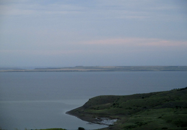 Golden wheat fields along the Missouri river