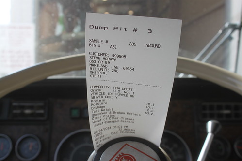 Ticket I get to direct me to which pit I am to dump at. Lucky number 3 this time!