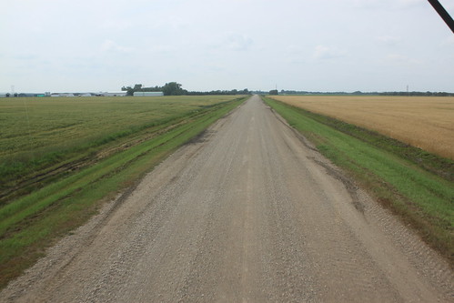 The difference between fields that are across the road from each other.