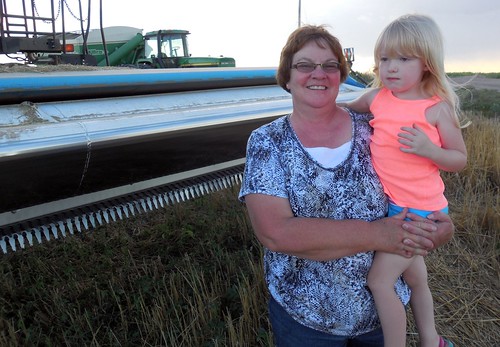 Mom and Ava in the field