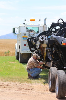 Getting ready to unload the header!