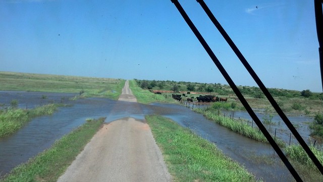 Water across the road