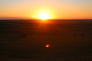 Sunsets on the prairie.