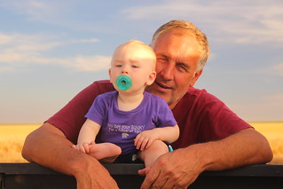 Grandpa/Farmer Randy and Brady.