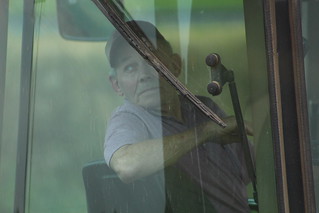 Grandpa Bob in the grain cart!