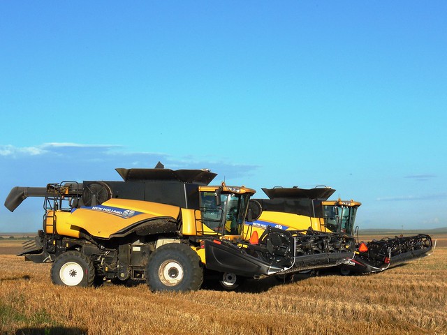 Checking out the combines