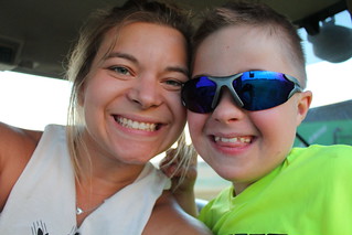 Drivin' grain cart with my buddy Zack!