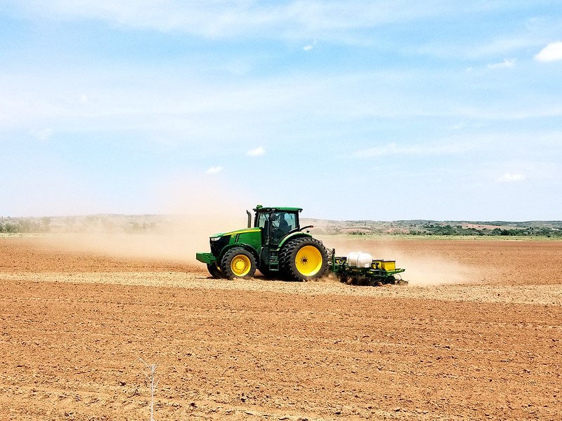 Planting some milo near Roll, Oklahoma