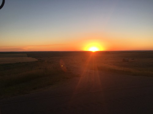 Sunset on our first night home.