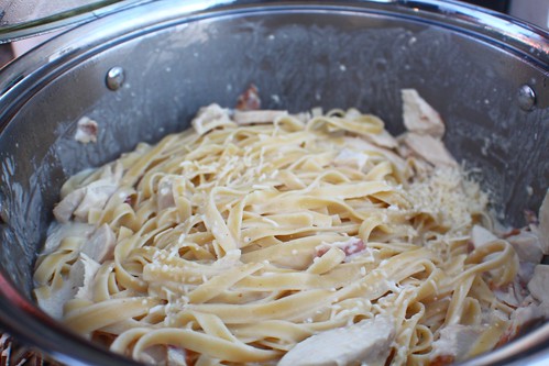 Chicken alfredo...YUM.
