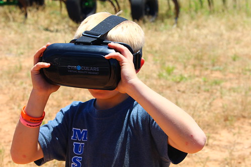 This thing was so neat -- you put your phone in it and you can virtually skydive, walk with dinosaurs or assist with the zombie appocalypse.