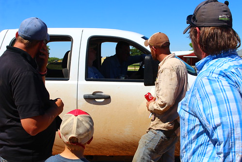 Mens aid. Brady, Salesman Mike, Matt, John, Ryan (Farmer Glen's son) and Farmer Glen.