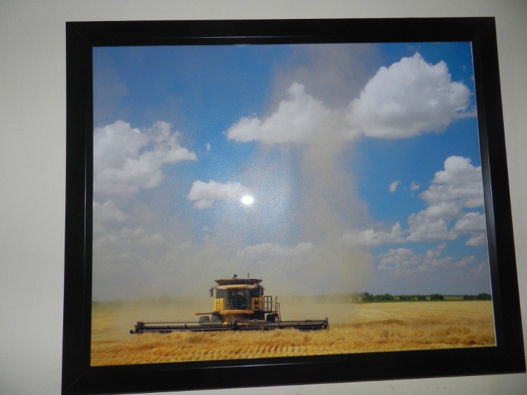 A picture of the picture framed and hanging in their house in the Philippines.