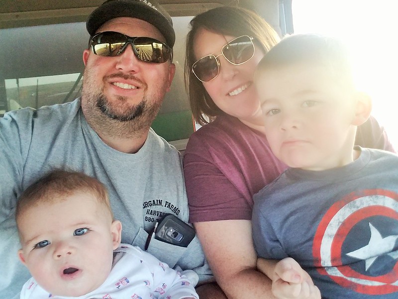 A family photo from cotton harvest.