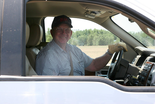 Our farmer Ross comes to check out the action and hopes we can cut.