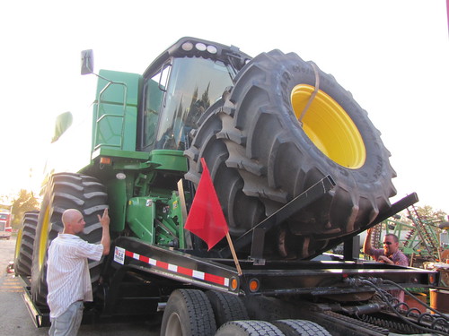 Loading up the combine