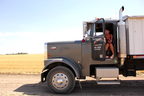 Mom waiting in truck.