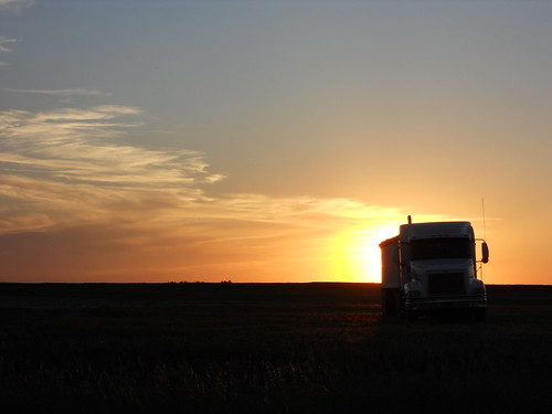 Truck sunset