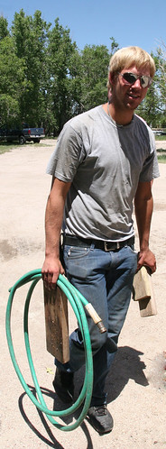 Moses carries a load to the pickup