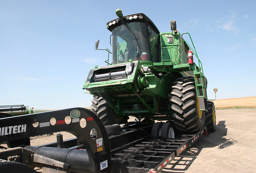 James loading his combine.
