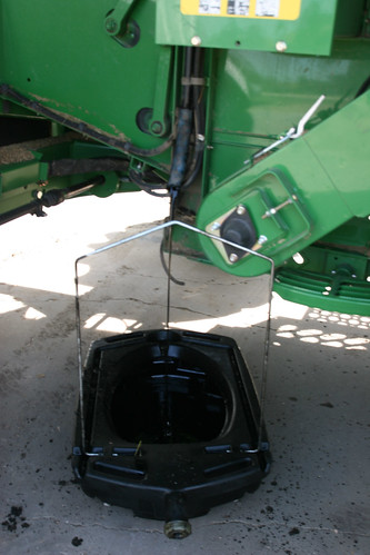 The oil drains in this handy contraption.