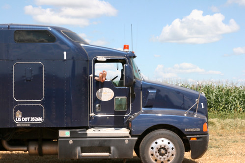 A hard days work for Adam our trucker.