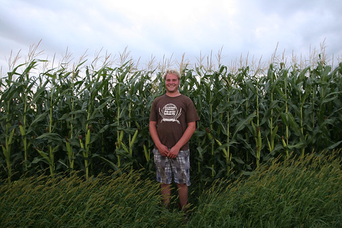 Standing at 6'3 Roly is shorter than the corn we will cut this fall.
