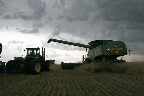 Combine number 4 prepares to dump