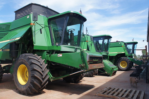 Combines getting fixed at our shop