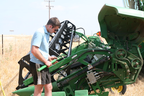 Jonny prepares the part to fix the header