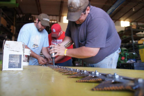 Vincent, August, and Dan in the shop