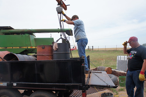 Vincent and August loading up the trailer