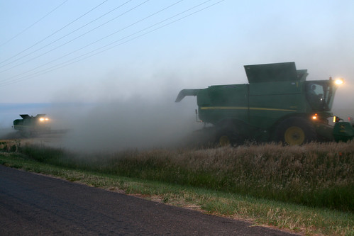 The guys fire up their lights at dusk