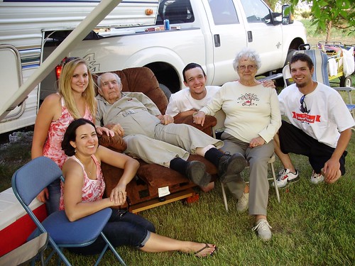 Grandkids with Grandpa and Grandma Roland