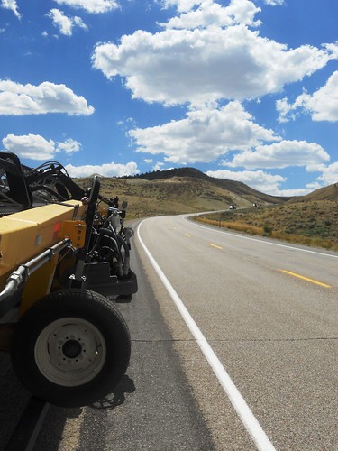 Trucks almost to bottom of decline