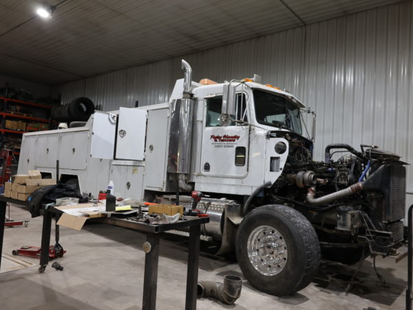 One of the service trucks getting some much needed TLC.