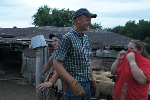 Dan, farmer Dave and I