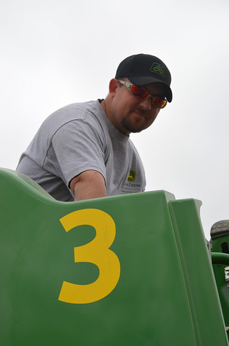 One of the John Deere PIP crew members awaits some parts